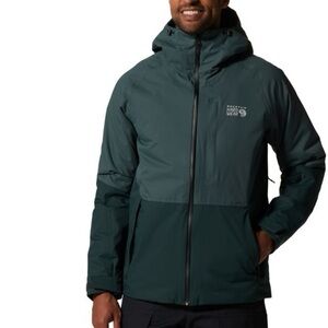 [L]Mountain Hardwear Men's Dark Green Performance Jacket